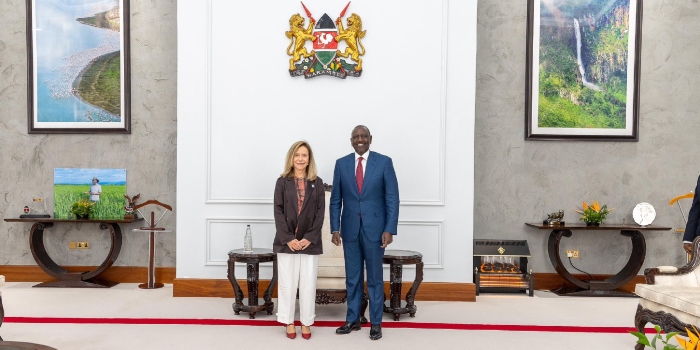 President William Ruto meets a delegation from the World Meteorological Organization. Photo by William Ruto.